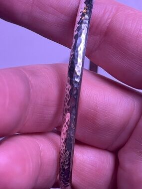 Hammered Sterling Silver Bangle 925